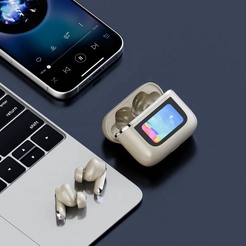 Wireless Earbuds Manufacturer - OEM Noise Canceling V8 LCD Touch Screen Waterproof In-Ear