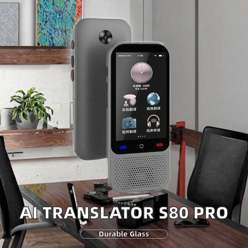 AI Language Translator Device Factory - OEM Smart AI S80 Pro Portable Color WiFi Android 138 Languages
