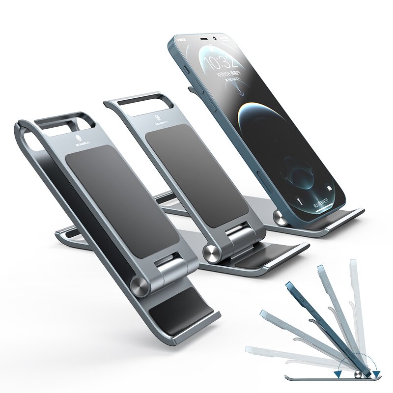 Desktop Phone Stand Supplier - OEM 2024 Custom Logo Premium Mini Flexible Aluminum Alloy Universal