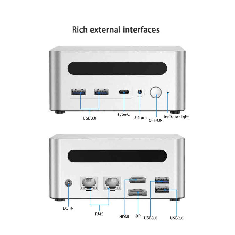 AMD Ryzen Mini PC Manufacturer - OEM Ryzen 7 8845HS High Performance Gaming DDR5 M.2 AI Type-c USB3.0