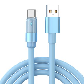 Type-C Cable Supplier - OEM 100W Single for iPhone Colorful Liquid Capsule 6A Fast-Charging