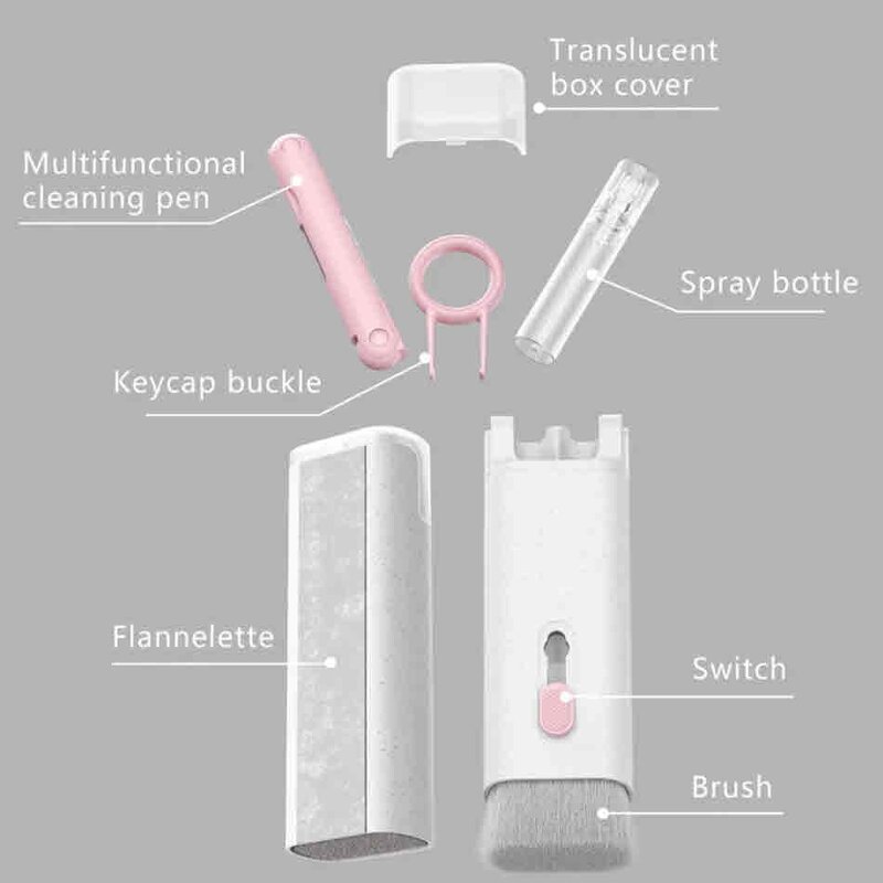 Keyboard Cleaner Kit Manufacturer - OEM 7-in-1 Computer Brush Earphone Cleaning Pen for Headset Phone