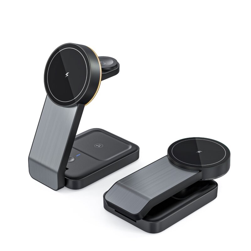 Wireless Charging Station Manufacturer - OEM 2024 New Desktop 3-in-1 Foldable Magnetic 15 Watt