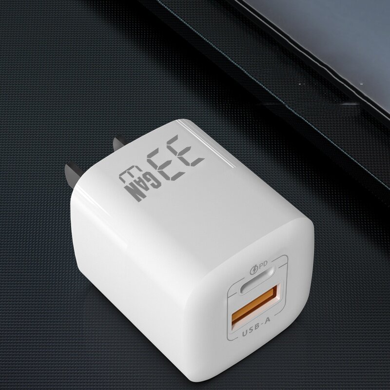 GaN Wall Charger Factory - OEM Wholesale 33W USB C 2-Port PD Fast Customized Logo Hot Sale