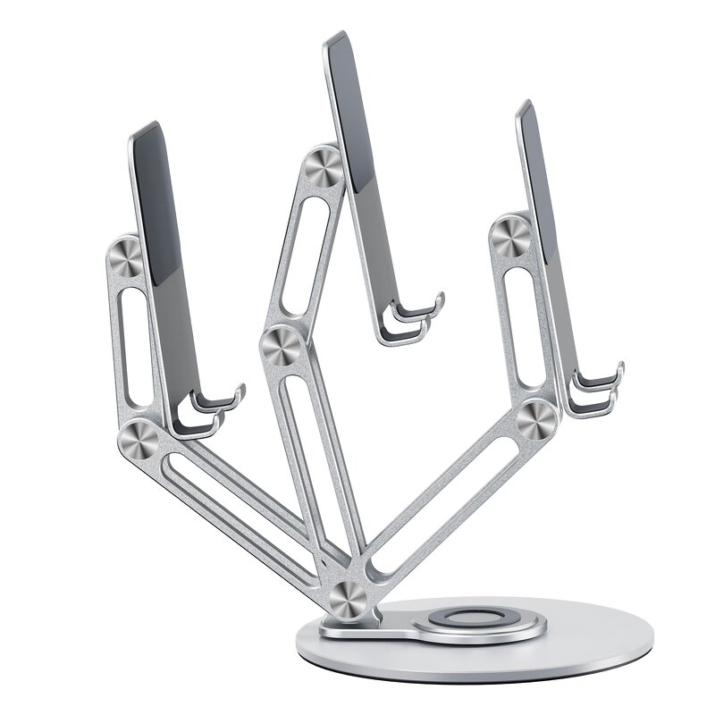 Desktop Phone Stand Factory - OEM Customizable New Design Aluminum Alloy Folding 360 Degree Rotating