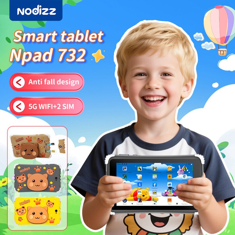 Android Children's Tablet Supplier - OEM Npad732 4+128GB Wifi with Sim HD Custom Android 10 7-inch