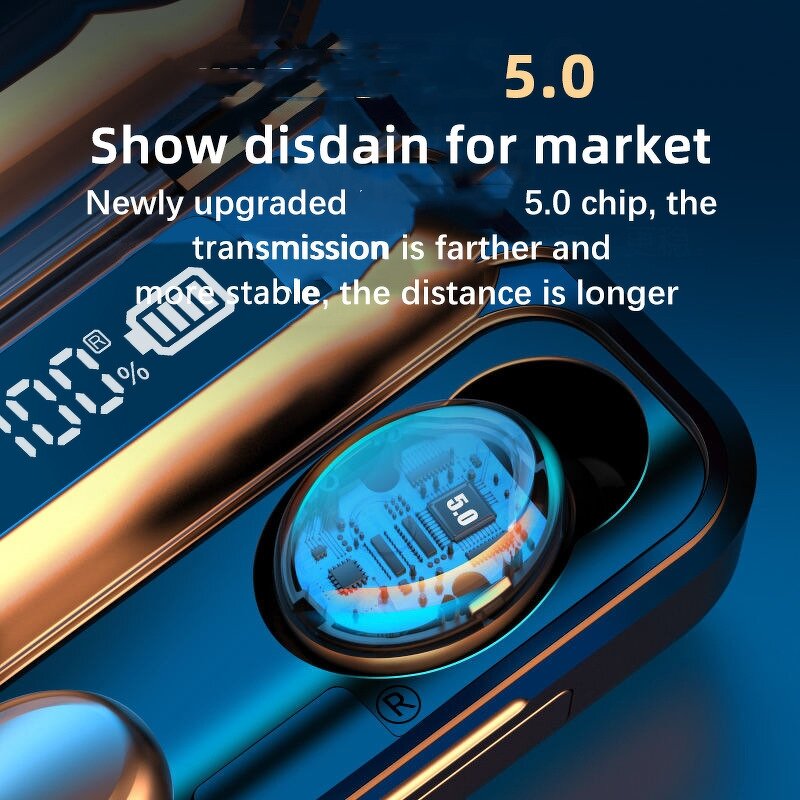 TWS Headset Supplier - OEM F9-5C V5.0 Waterproof 9D Stereo Gaming Mini with BT 5.3