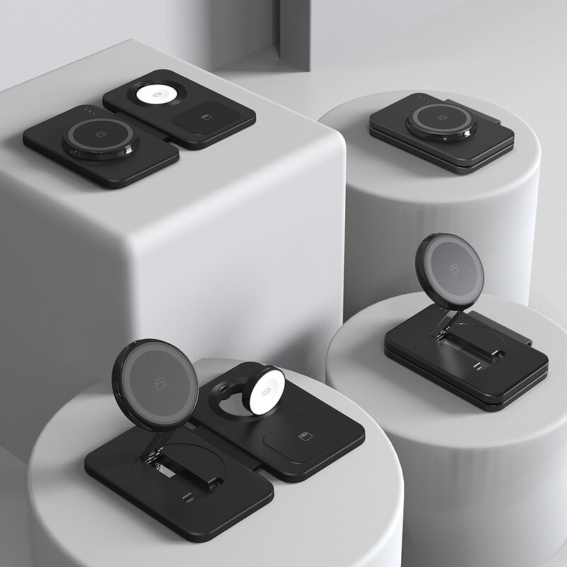 3-in-1 Wireless Charger Supplier - OEM 2024 Latest 15W Foldable Fast Magnetic PD for iPhone