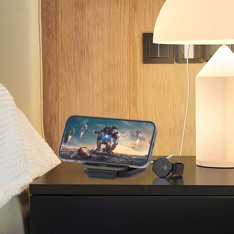 Magnetic Wireless Charger Manufacturer - OEM Custom Logo 3-in-1 Foldable 15W Quick for iPhone