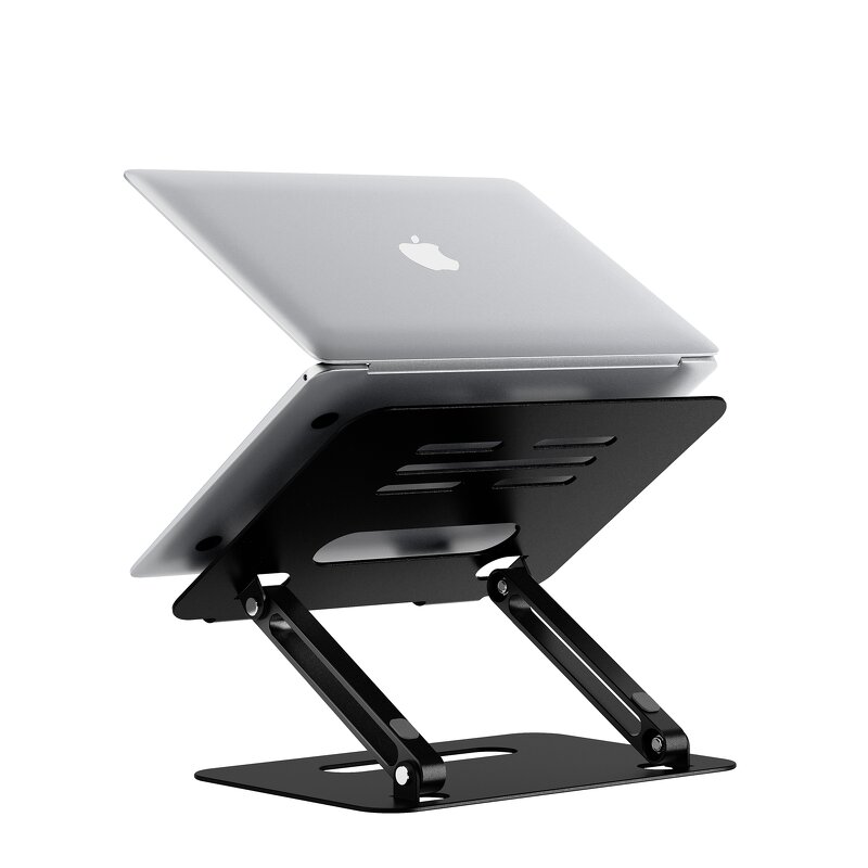 Aluminum Laptop Stand Factory - OEM Best Selling Double Layer Portable Ergonomic Customizable Logo