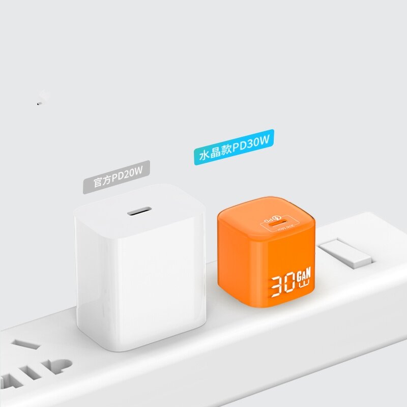 Wall Charger Manufacturer - OEM 2024 Factory Customizable PD30W GAN Crystal Case Small Size