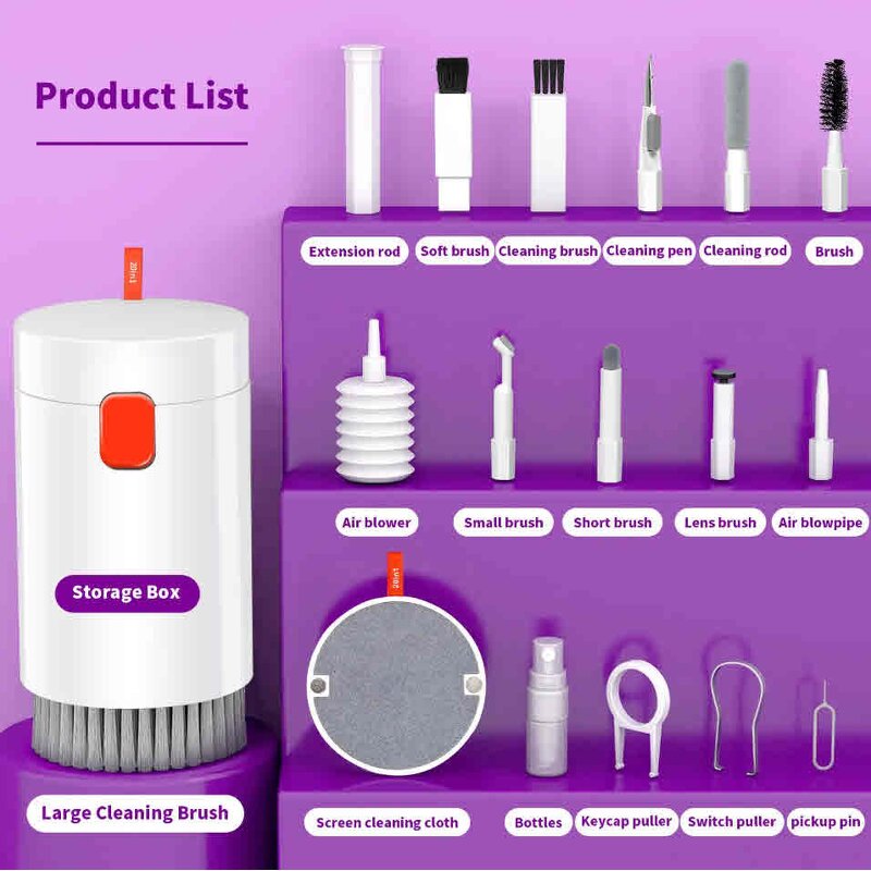 Electronics Cleaner Kit Factory - OEM 20 In-1 Keyboard Cleaner Portable for Cell Phone Laptop