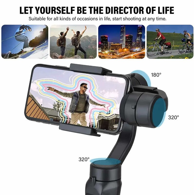 Foldable Gimbal Stabilizer Manufacturer - OEM F6 Pocket Sized Selfie Stick for IOS/Android Handy