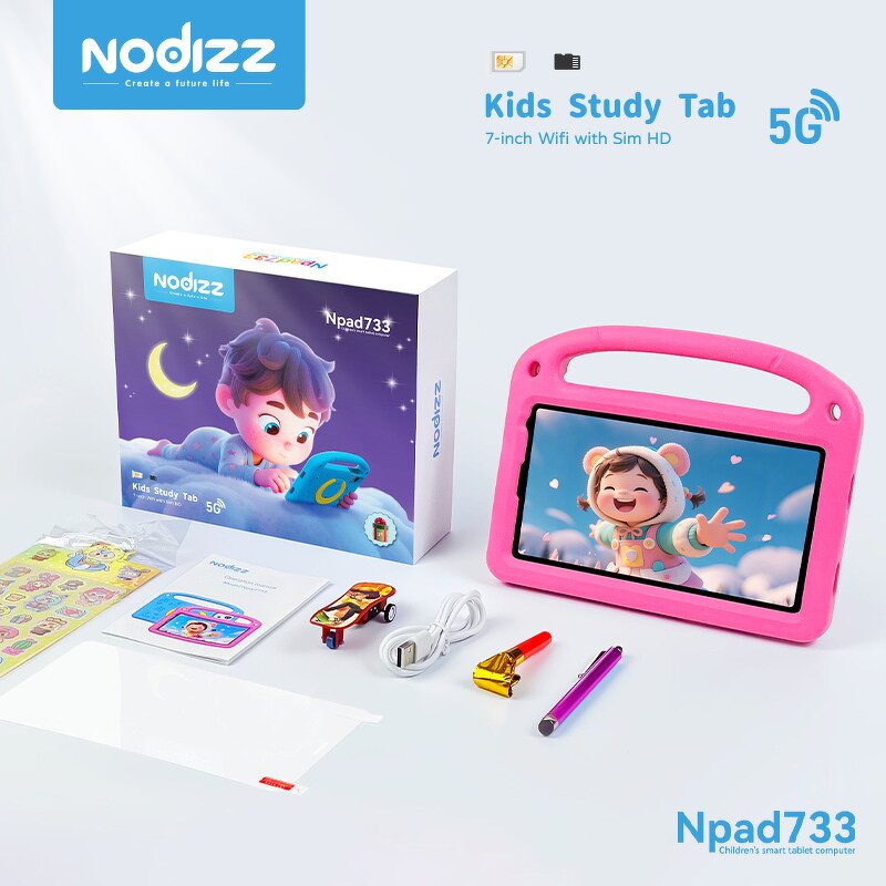 Kids Study Tab Factory - OEM Npad733 6+128GB Wifi with Sim HD Custom Android 10 7-inch