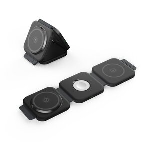 Magnetic Wireless Charger Manufacturer - OEM Custom Logo 3-in-1 Foldable 15W Quick for iPhone