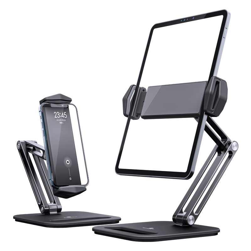 Tablet Stand Supplier - OEM 2024 Customized Online Course Heavy Duty Retractable 360 Degree Aluminum