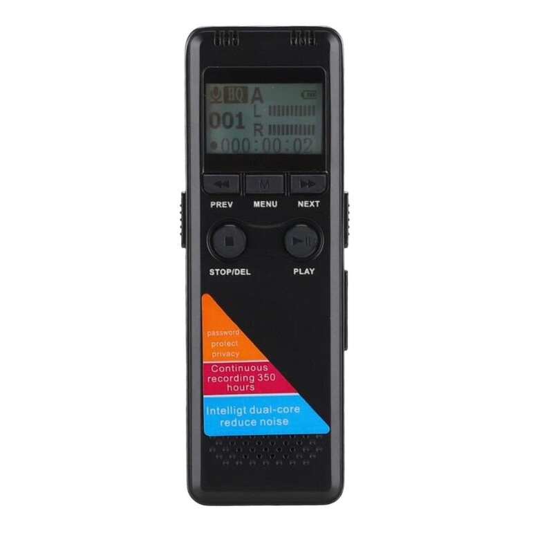 High Recording Digital Recorder Factory - OEM 8GB 1536KBPS Activated Mic Speaker WAV Format Metal