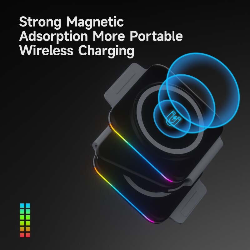 Magnetic Wireless Charging Stand Manufacturer - OEM Mini Slim 3-in-1 Foldable 15W Quick for Smartphones