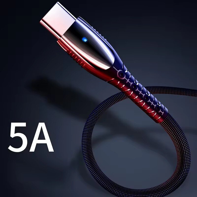 Type-C Cable Factory - OEM Factory Wholesale 5A Super Fast with Light Zinc Alloy Nylon Jacket