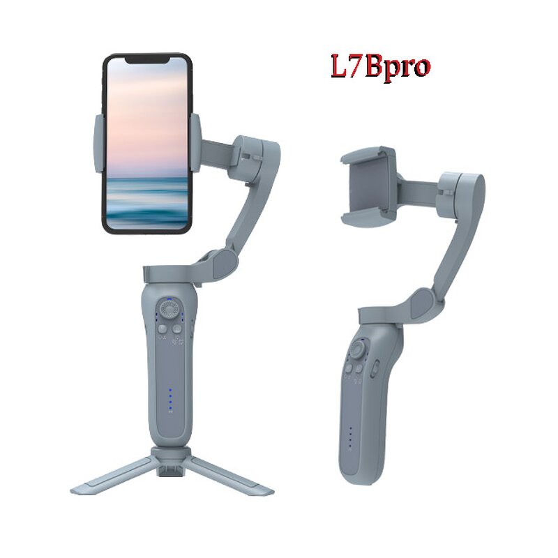 Phone Gimbal Stabilizer Manufacturer - OEM L7Bpro AI Face Tracking Foldable Tripod with Light Selfie Stick