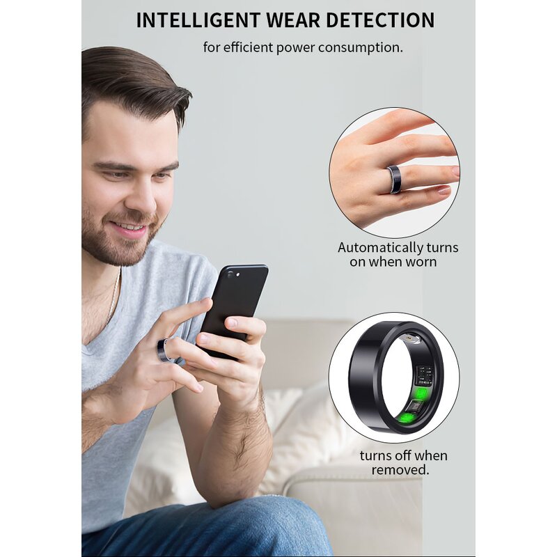 Smart Ring Supplier - OEM C3 IQ with Charging Case Depth Waterproof High-preformance