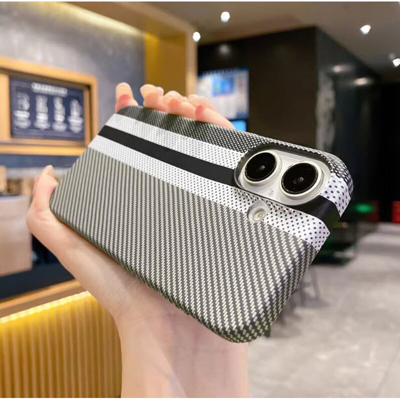 Phone Case Factory - OEM Carbon Fiber Magnetic Hard Shell STAR Design for iPhone
