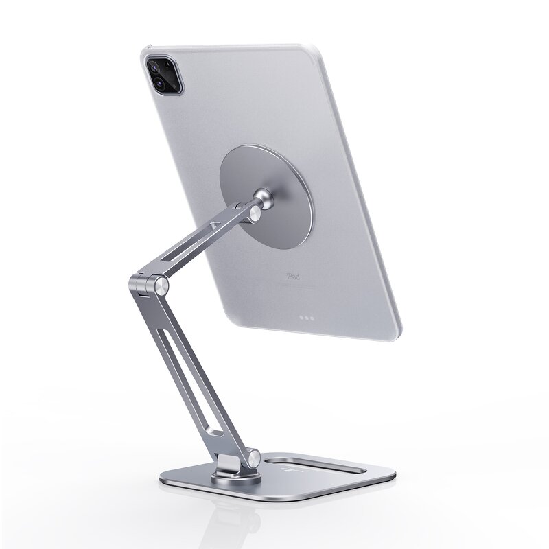 Magnetic Tablet Stand Supplier - OEM 2024 360 Degree Rotating Adjustable Ergonomic Aluminum Alloy Swivel