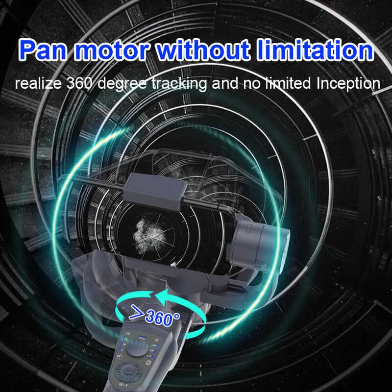 AI Tracking Gimbal Manufacturer - OEM S5Bpro 360 Auto Face Tracking with Ultra Wide Lens Angle LED