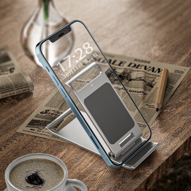 Desktop Phone Stand Supplier - OEM 2024 Custom Logo Premium Mini Flexible Aluminum Alloy Universal