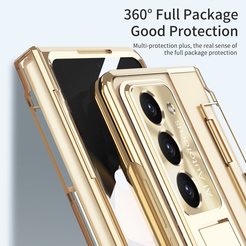 Phone Cases Supplier - OEM Magnetic Folding with Screen Protector Pen Slot for Samsung
