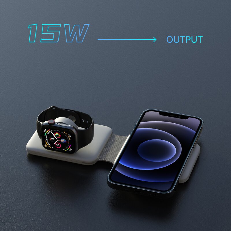 Portable Wireless Charger Factory - OEM High-End 15W Fast-Folding 3-in-1 PD OTP for IPhones