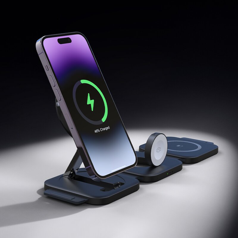 Folding Magnetic Wireless Charger Factory - OEM 2025 Latest Design Fashion Hot Sale 3 in One