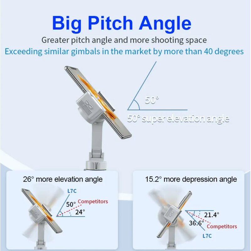Foldable Gimbal Stabilizer Supplier - OEM L7Cpro AI Face Tracking for Phone Foldable Stabilizer Tripod