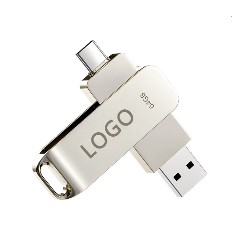 Type-C Flash Drive Supplier - OEM New Arrival 3.0 Metal C OTG with Customized Engraved Logo 16GB 128GB