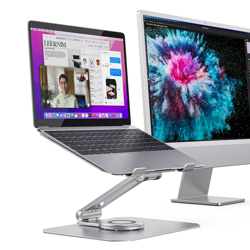 Laptop Lifter Stand Manufacturer - OEM Best Selling Aluminum Alloy 360 Degree Rotating Swivel Ergonomic
