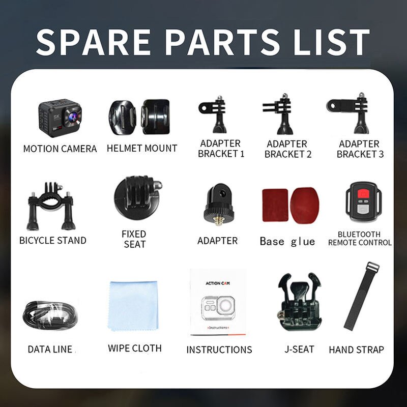 Bike Action Camera Supplier - OEM Customizable Headband 5k 30fps Waterproof Travel HD CMOS