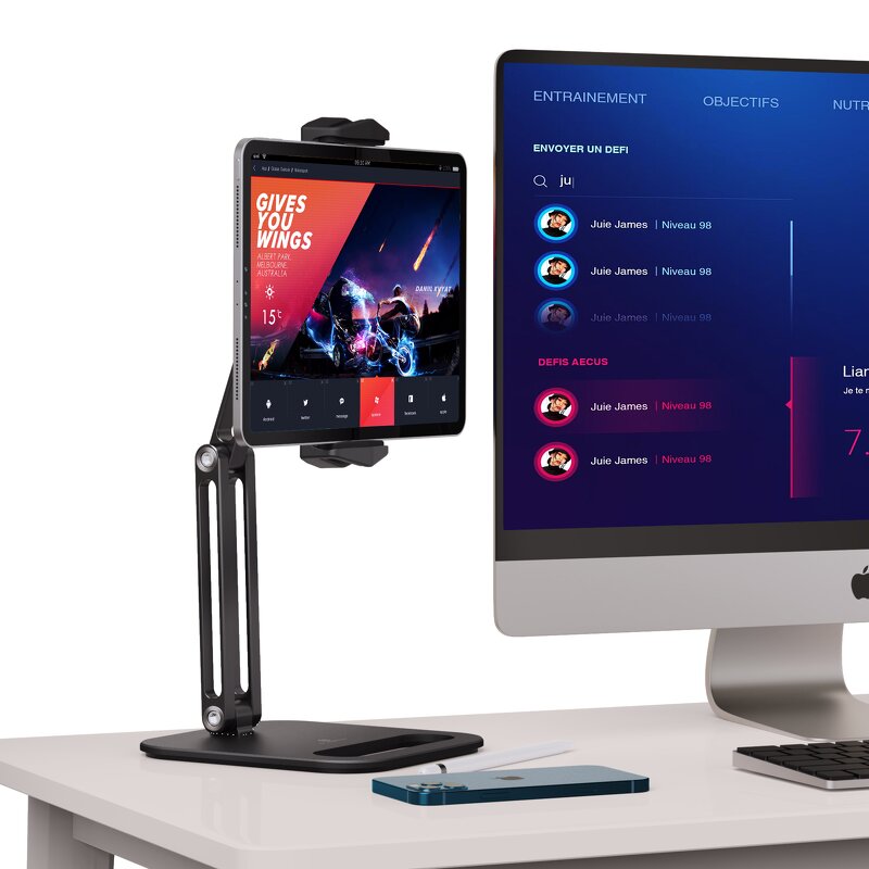 Tablet Stand Supplier - OEM 2024 Customized Online Course Heavy Duty Retractable 360 Degree Aluminum