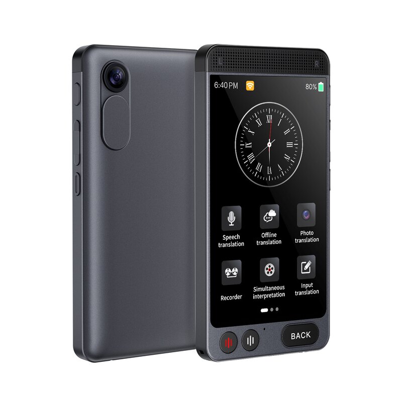 AI Language Translator Manufacturer - OEM D21 Real-Time 142 Languages 4.0inch Color Android OS 5G Smart Record
