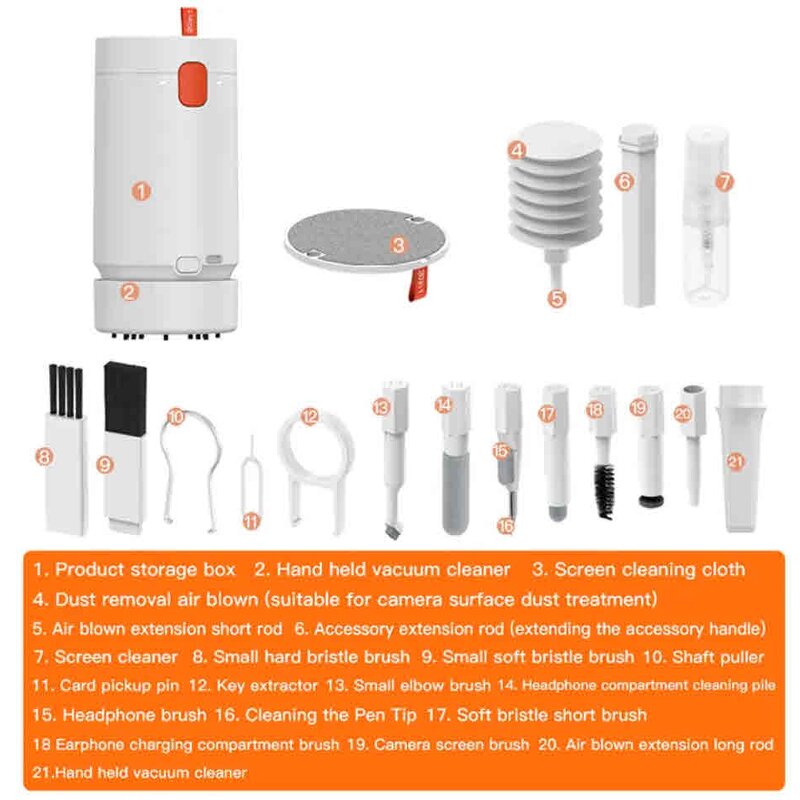 Cleaning Pen Brush Kit Manufacturer - OEM Portable 21 in 1 for Laptop Computer Camera Earbud Phone