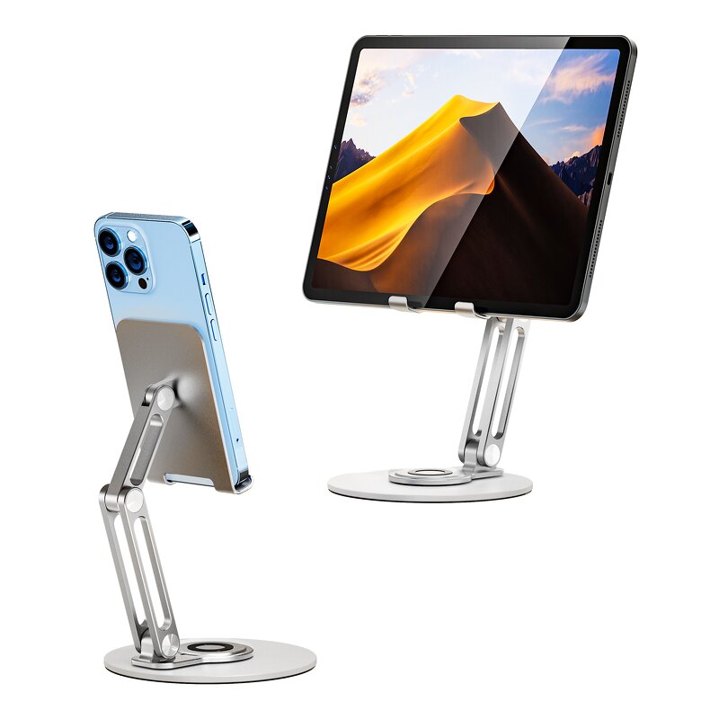 Desktop Phone Stand Factory - OEM Customizable New Design Aluminum Alloy Folding 360 Degree Rotating