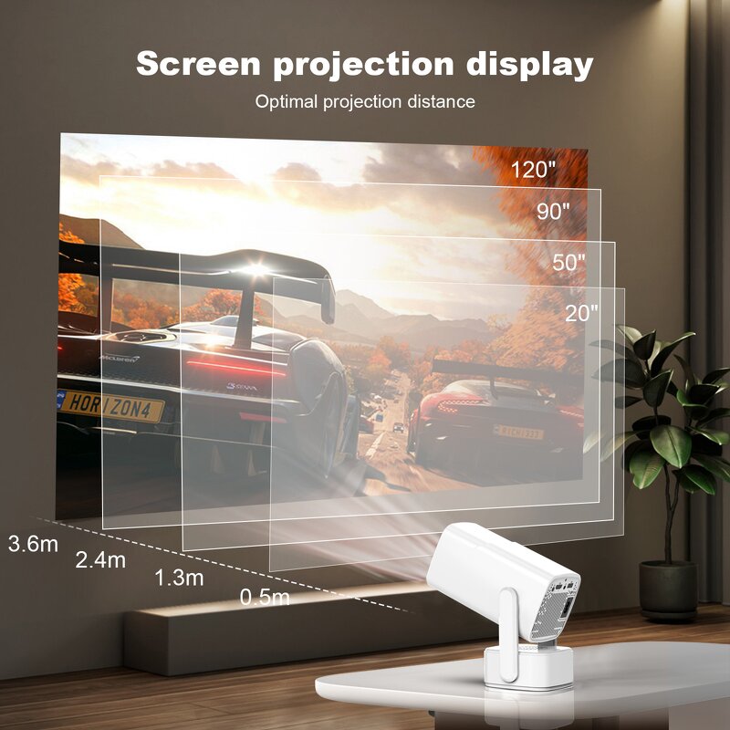 Mini Projector Manufacturer - OEM V6 Portable 200 ANSI with Speakers Dual WiFi BT Auto Keystone