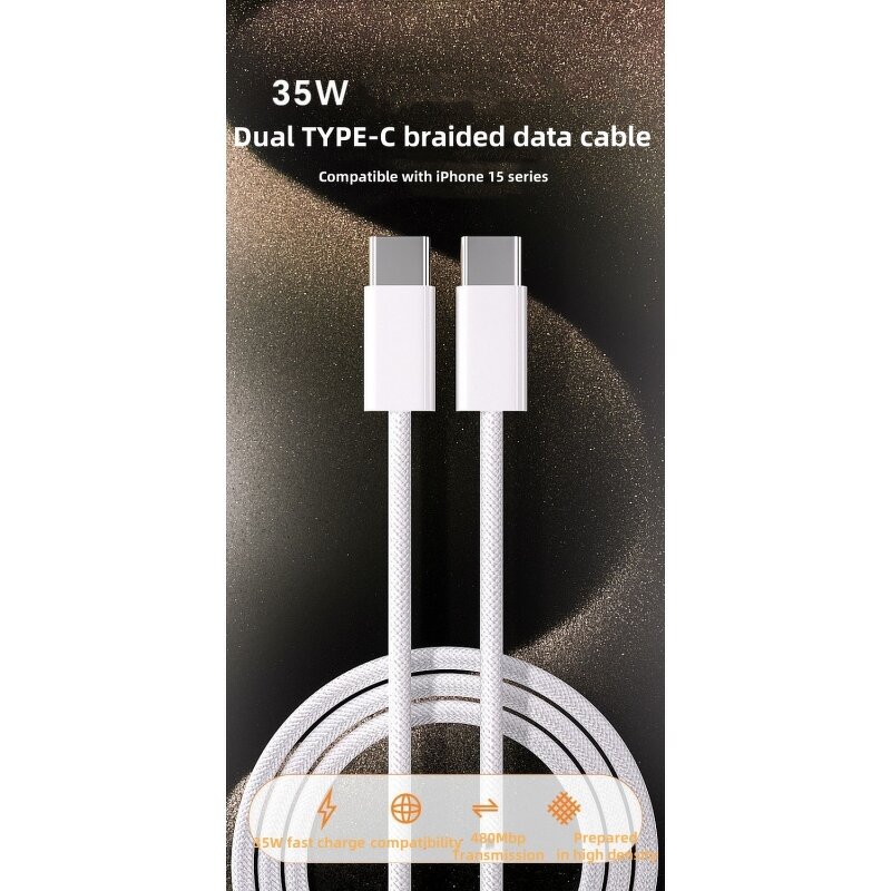 Charging Cable Supplier - OEM Original 3A Fast PD35W for iPhone USB Type 1M Nylon Jacket