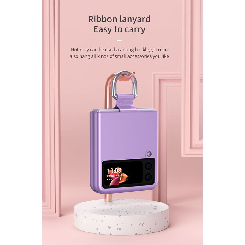 Phone Case Manufacturer - OEM PC Finger Ring Folding for Samsung Galaxy Z Flip