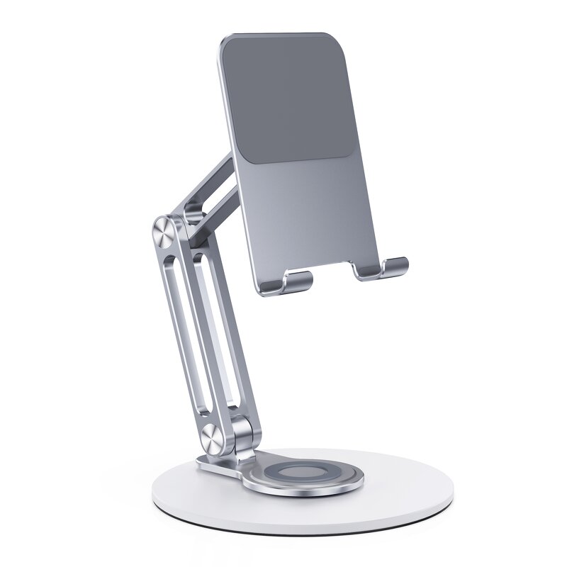 Desktop Phone Stand Factory - OEM Customizable New Design Aluminum Alloy Folding 360 Degree Rotating