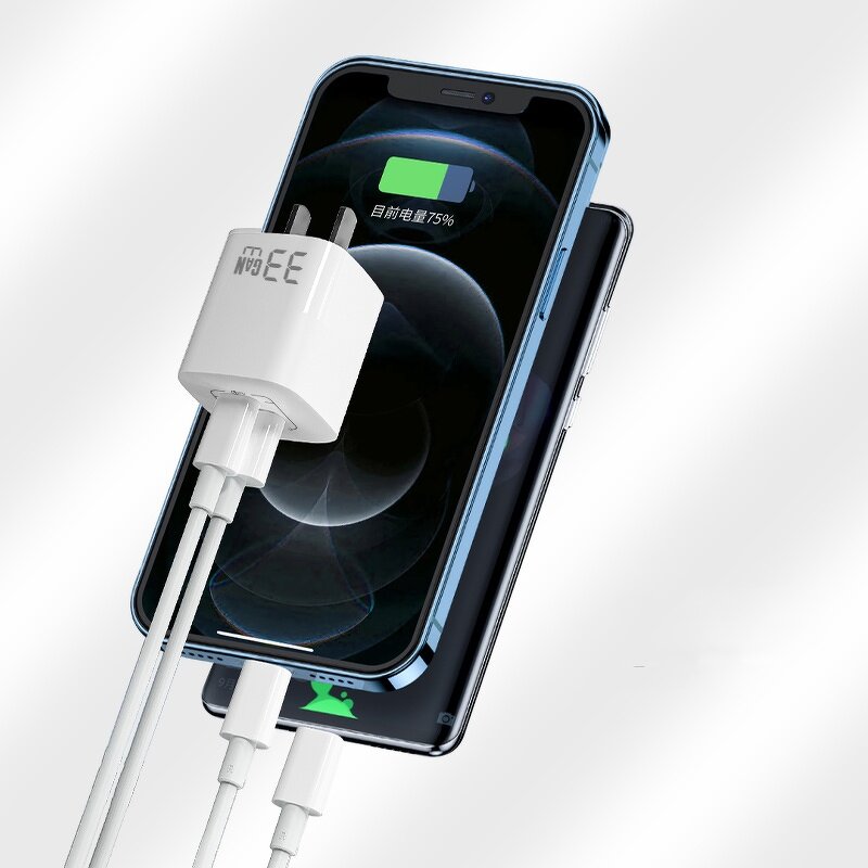 GaN Wall Charger Factory - OEM Wholesale 33W USB C 2-Port PD Fast Customized Logo Hot Sale