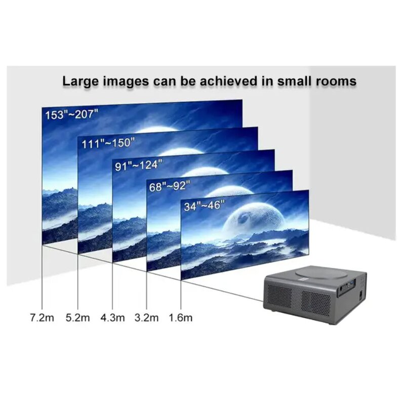 Home Video Projector Manufacturer - OEM Q10W Pro 1080P Full HD Android 3+64GB WLED LCD 4K TV