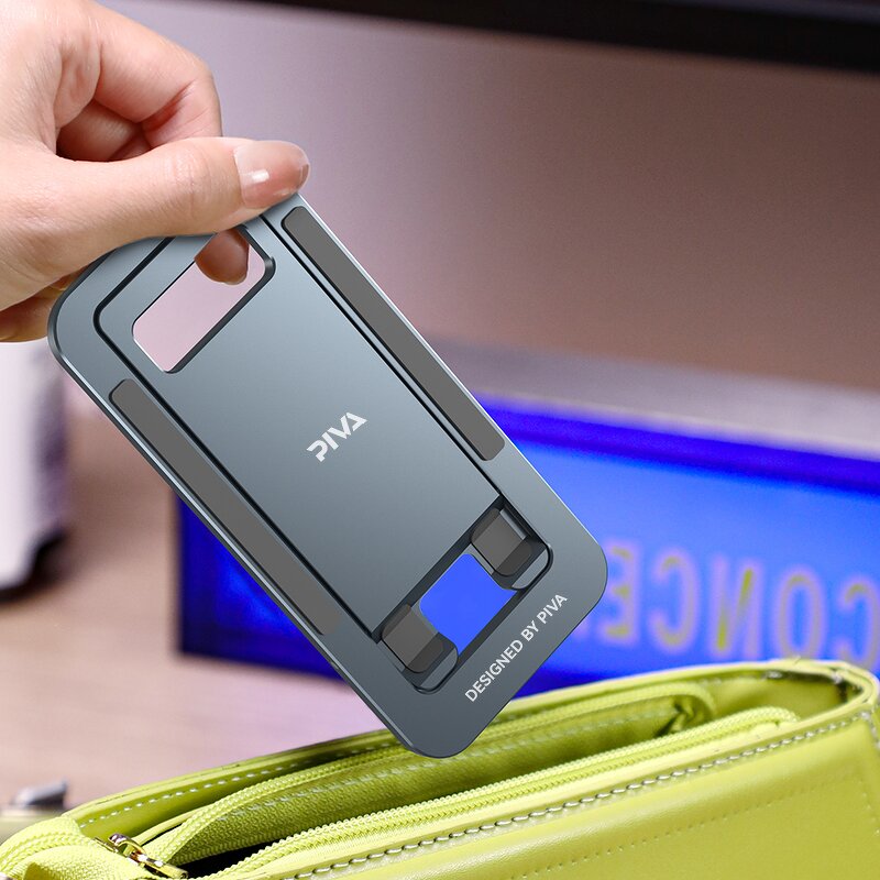 Aluminum Cell Phone Stand Manufacturer - OEM 2024 Alloy Slim Mini Desktop Portable Foldable Adjustable