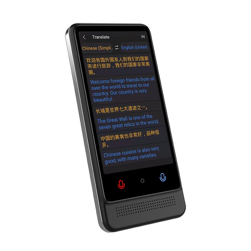 Smart Audio Translator Factory - OEM M12 with IPS Display Touch Screen 137 Online 22 Offline Languages