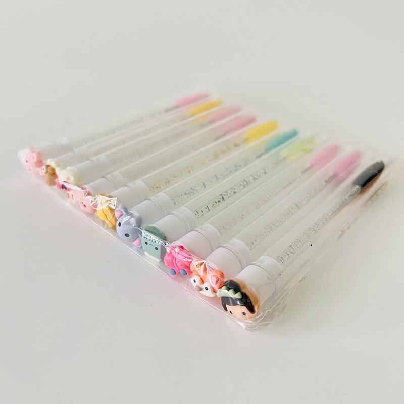 Mini Brush Set Supplier - Purple Green Pink Black with Plastic Tube