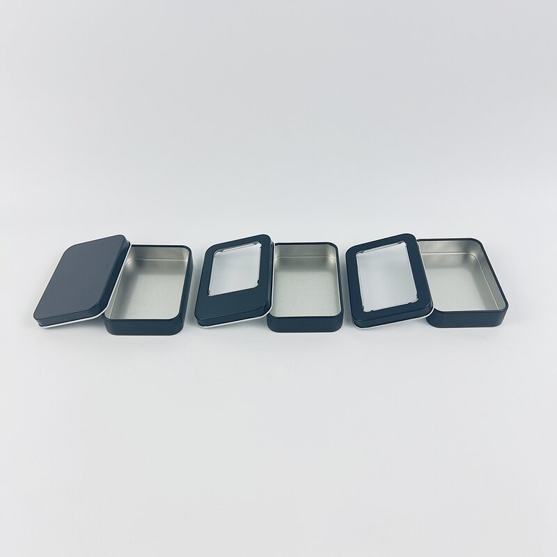 Gift Tin Box Manufacturer - Custom Printed Black Metal Case Rectangular